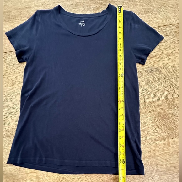 J. Crew Navy Blue Crewneck Short Sleeve Tissue Tee Large - Picture 14 of 15